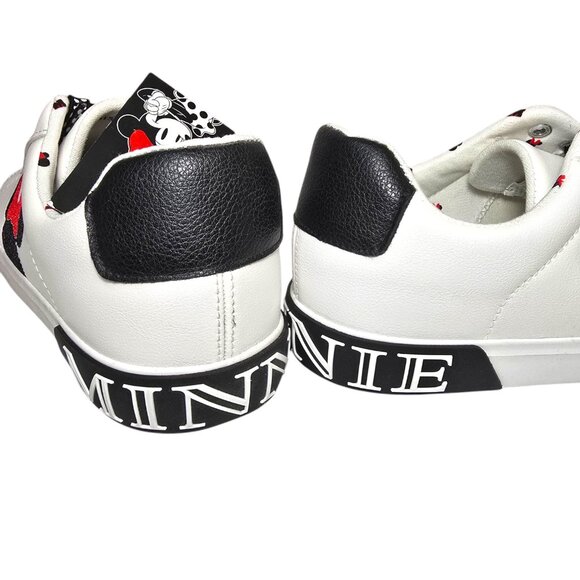 Disney Minnie Mouse Low-top Court Sneakers Womens 9.5, 10 & 11 White Embroidered - Picture 6 of 12
